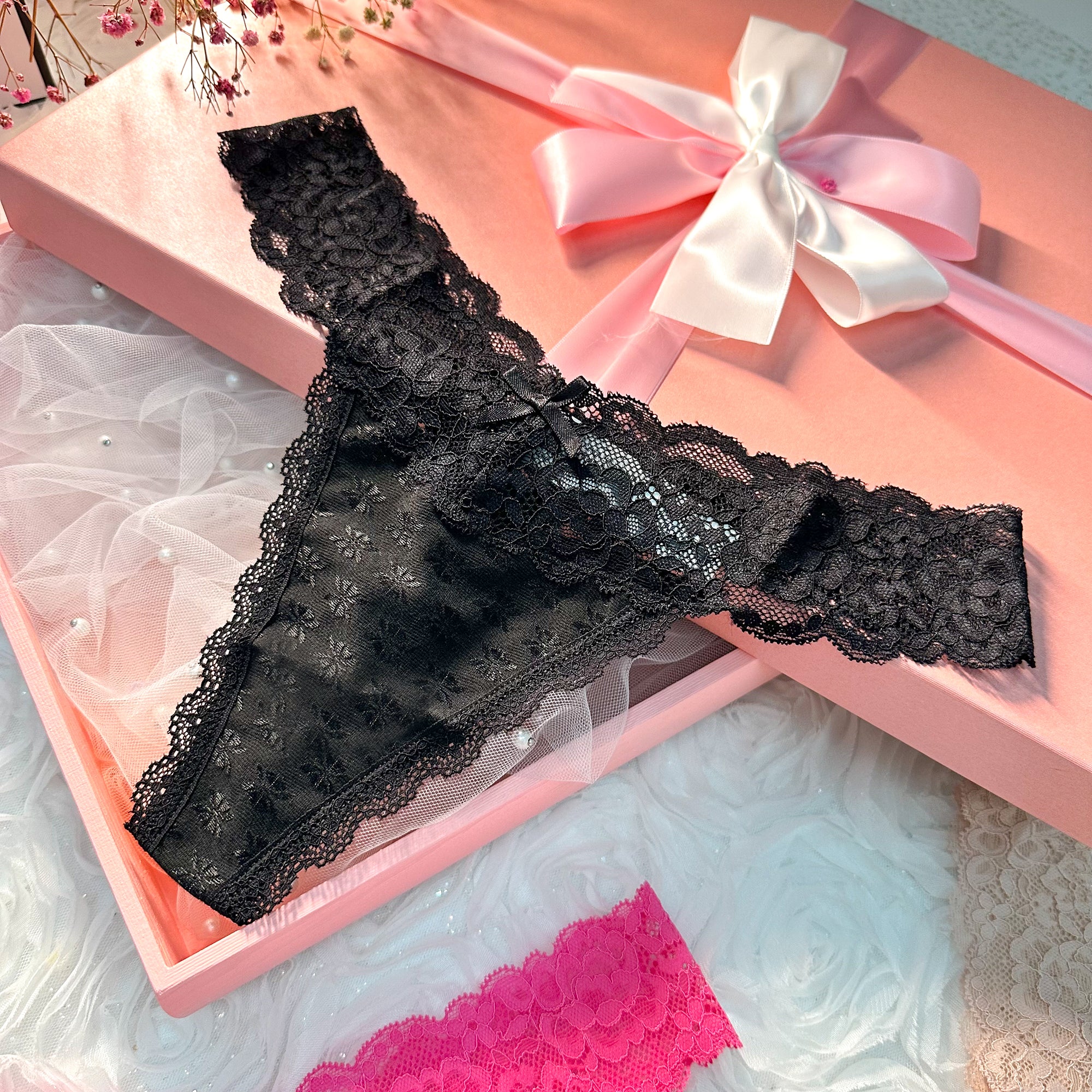 3 Pack T Back Lace Low Waist Cotton Seamless Thongs - Image 4