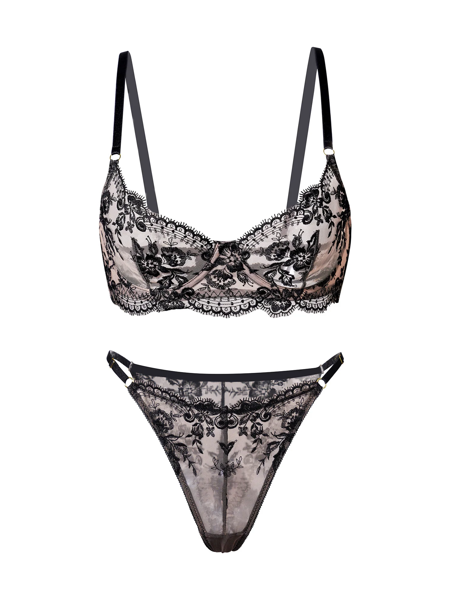 Black Classic Lace Lingerie Set - Image 8