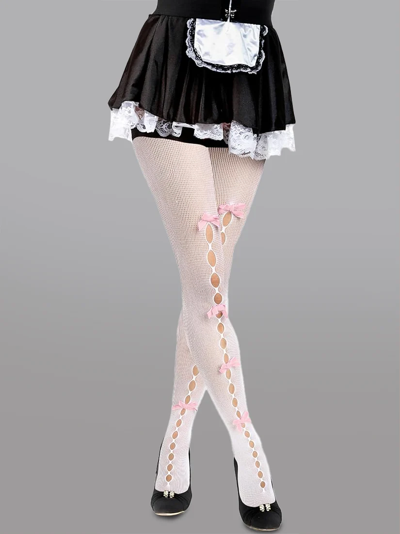 Cute Bow Hollow Out Tights - Image 10