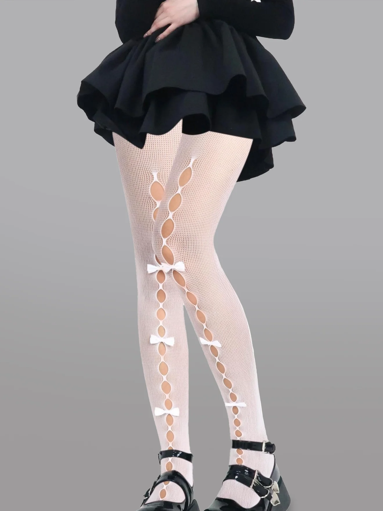 Cute Bow Hollow Out Tights - Image 6
