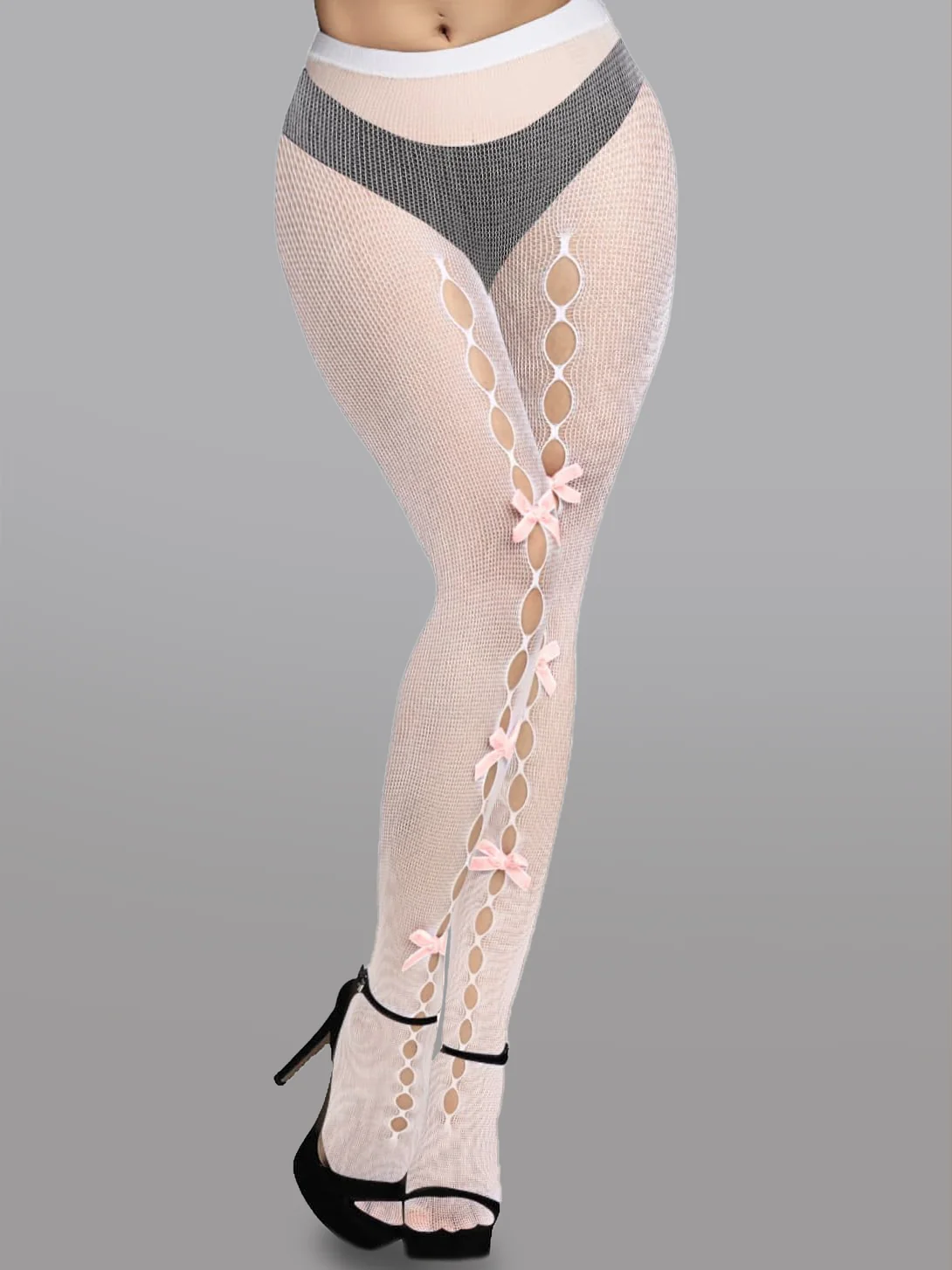 Cute Bow Hollow Out Tights - Image 7