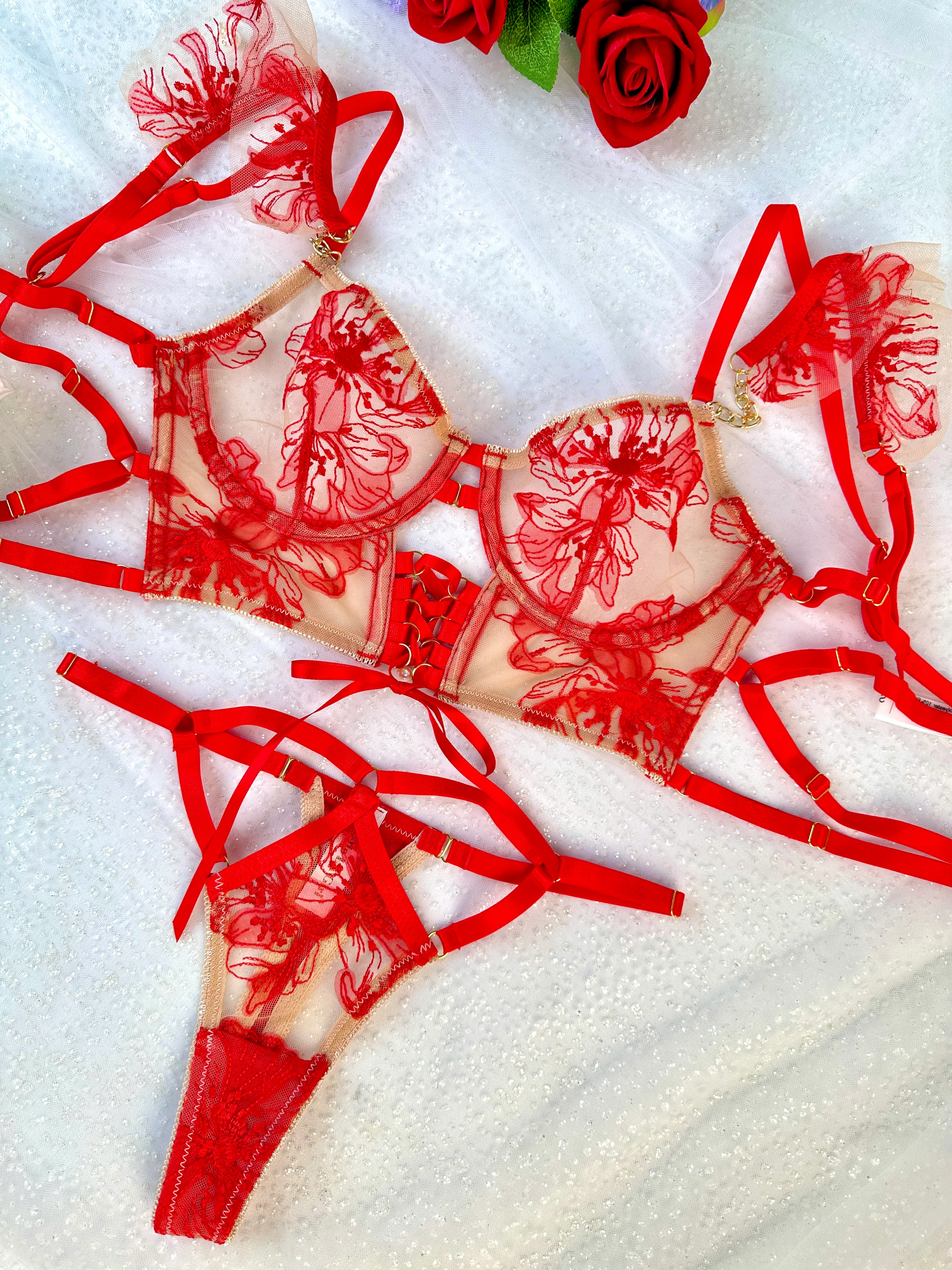 Diana Red Sculpting Body Lingerie Set - Image 18