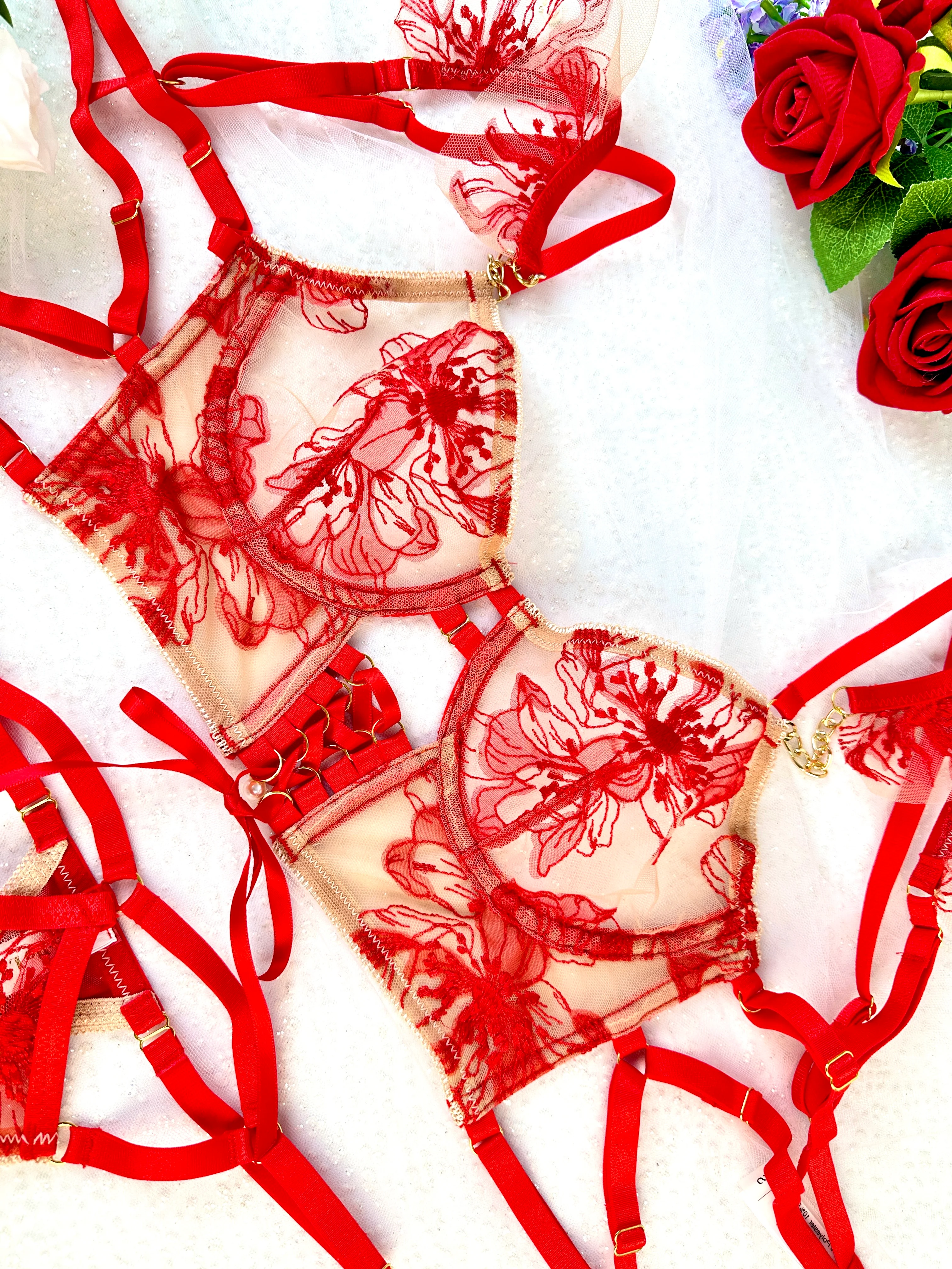 Diana Red Sculpting Body Lingerie Set - Image 19