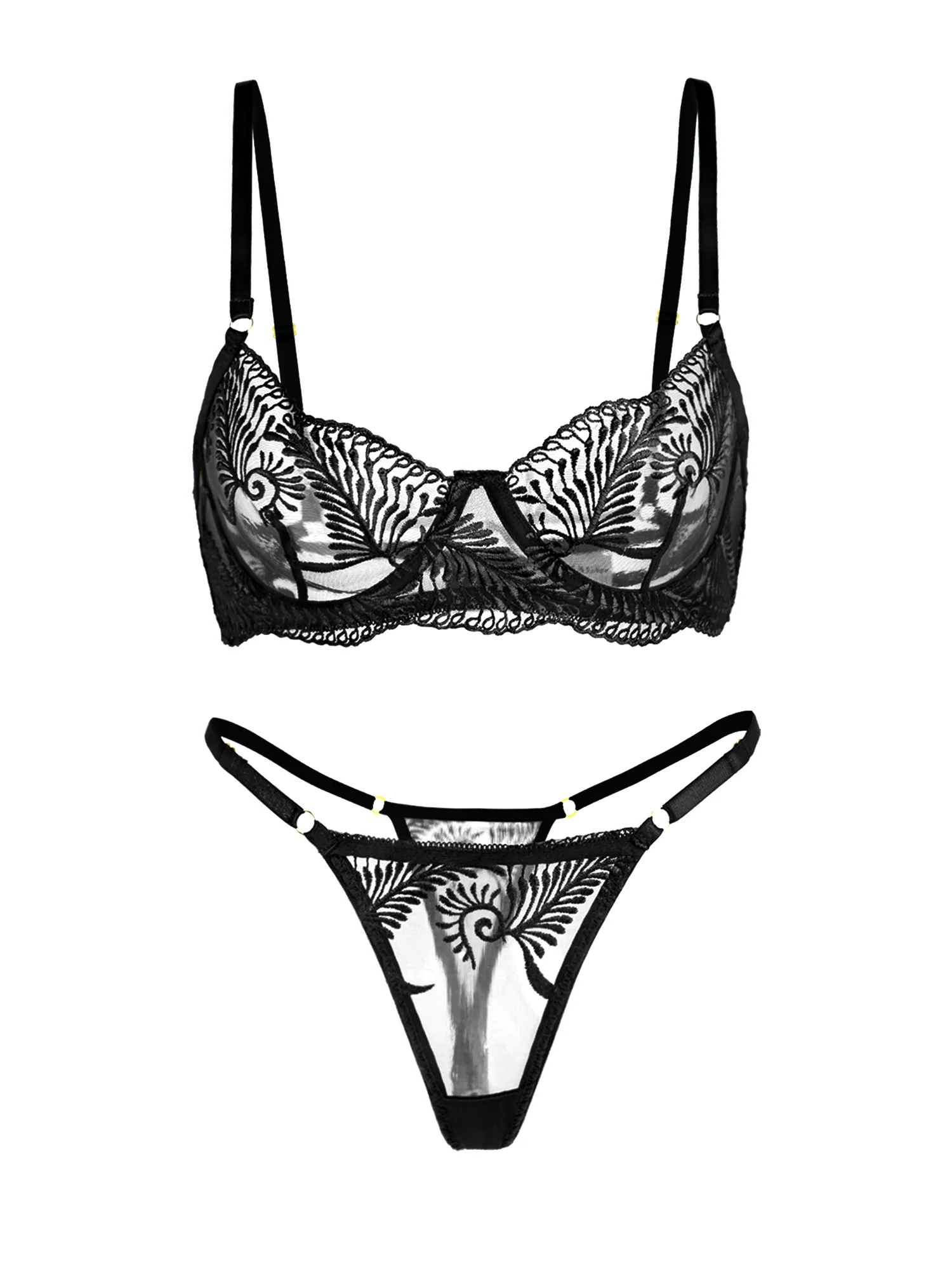 Elegant Essence Embroidery Lingerie Set - Image 4