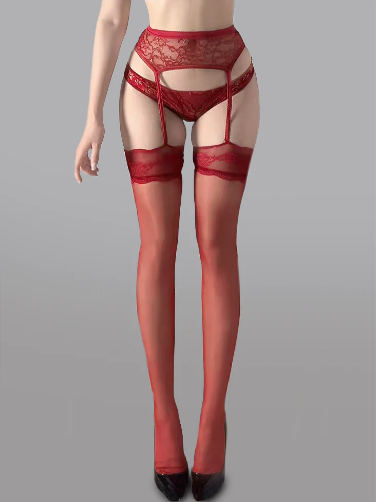 Lace Waist Garter Tights