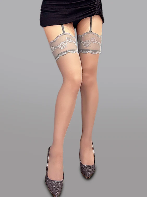 Lace Waist Garter Tights - Image 13