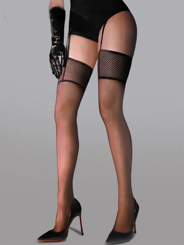 Sexy Garter Waist Cincher Thigh High Stockings - Image 6