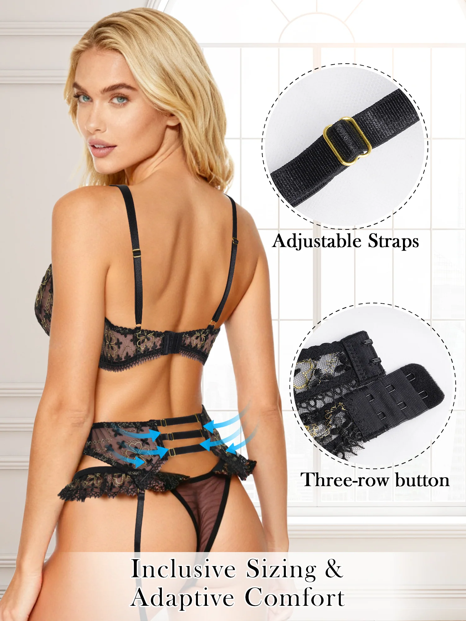 Vanessa Golden Clover Lingerie Set - Image 8